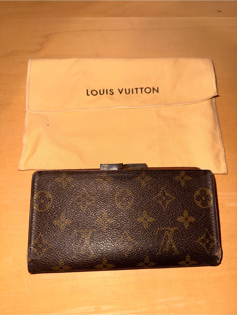 Louis Vuitton Monogram Canvas Wallet - Brown/Gold Accents